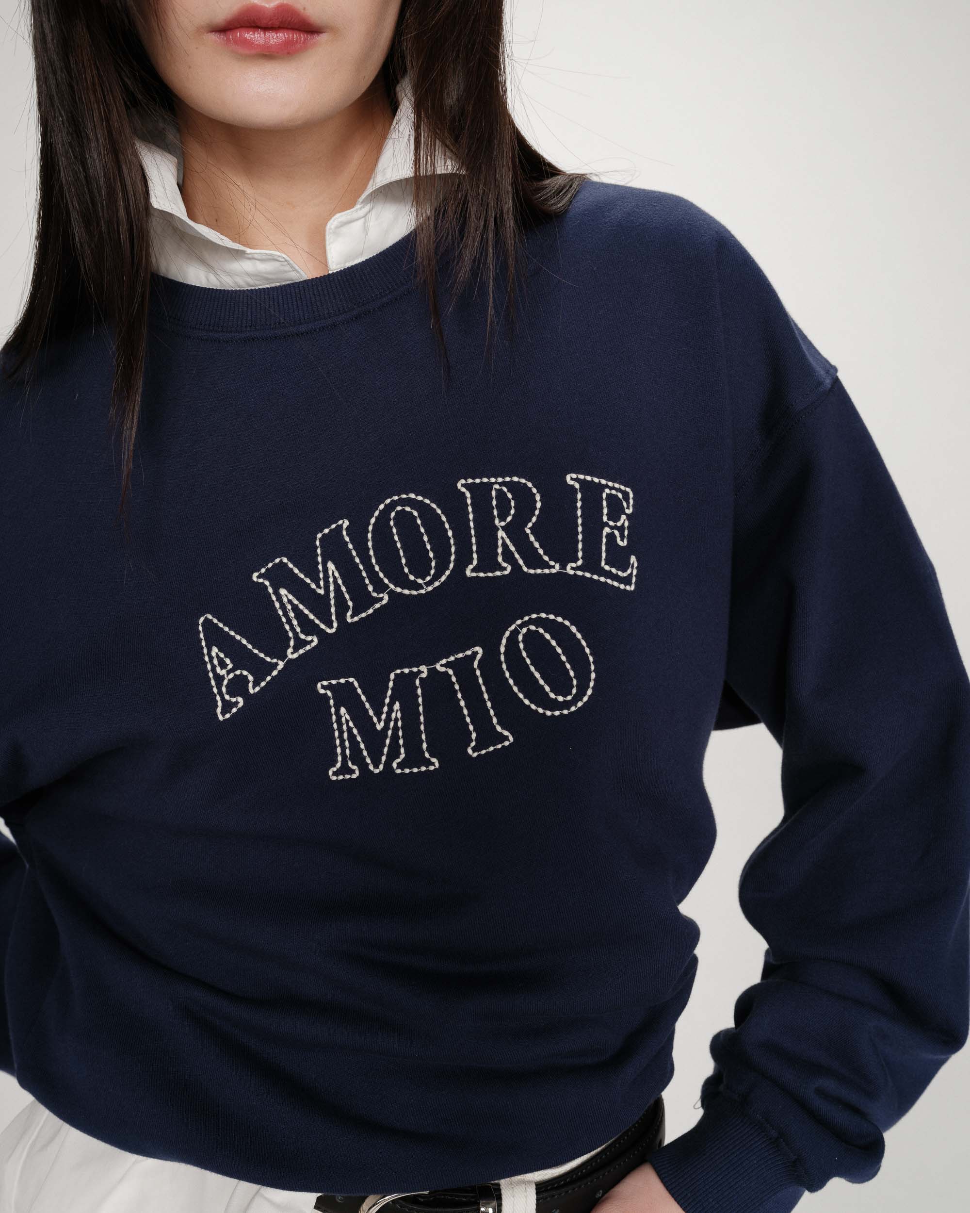 Grace & Mila Valino Sweatshirt in Marineblau - Amore Mio
