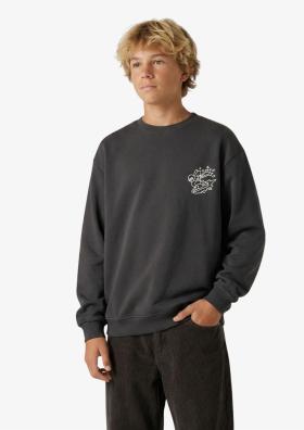 Blue Effect Jungs Sweatshirt in Kakao mit Doodle Print - Skifahren