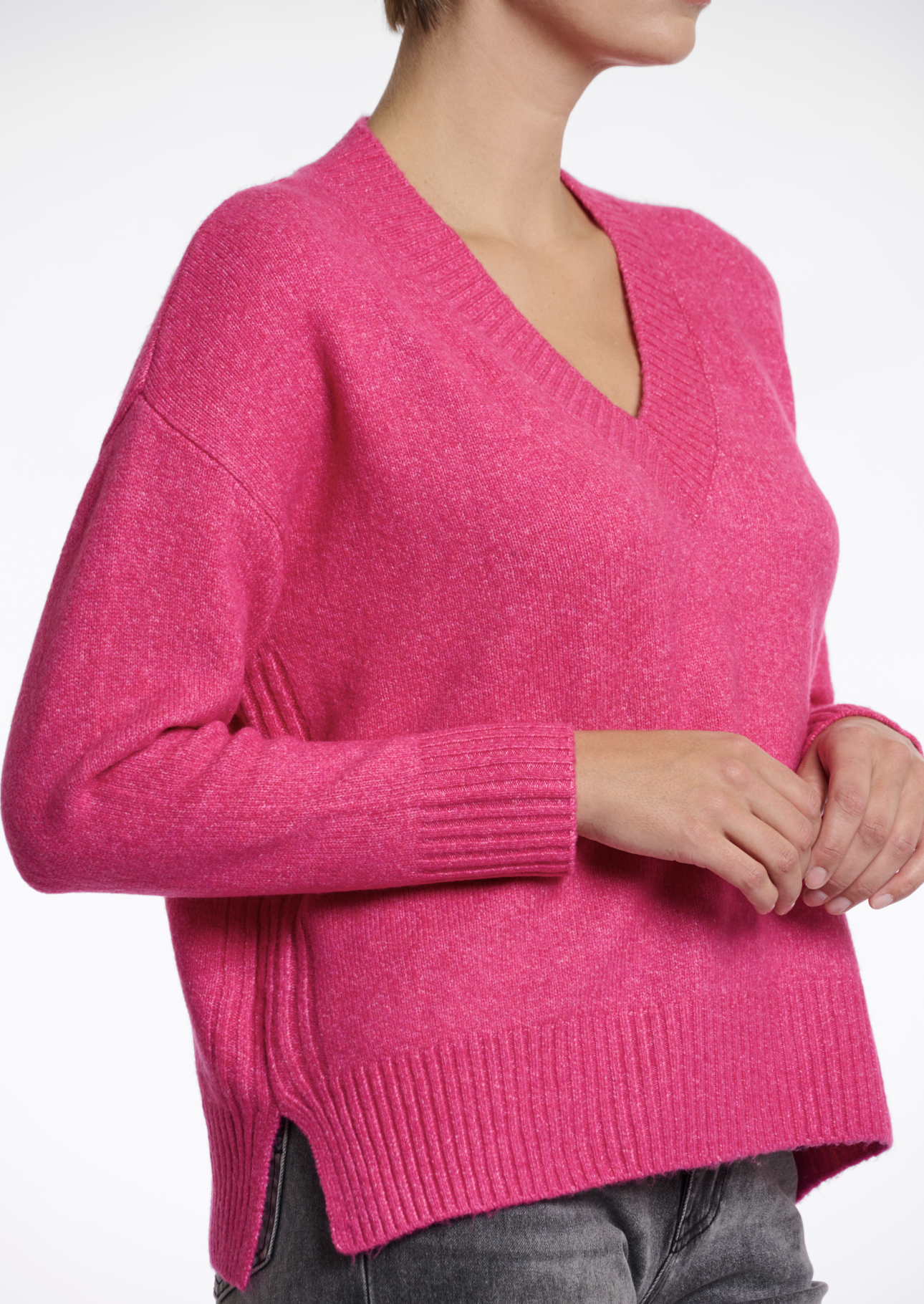 Rino & Pelle Maribel Damen Pullover V-neck in Pink
