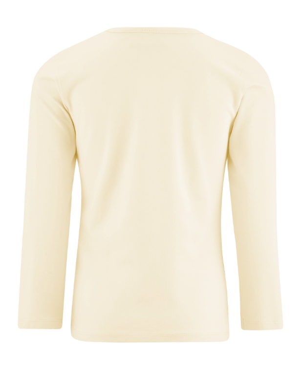 Happy Girls Langarm Shirt In Creme mit Pailletten Schleife Happy Girls Langarm Shirt In Creme mit Pailletten Schleife