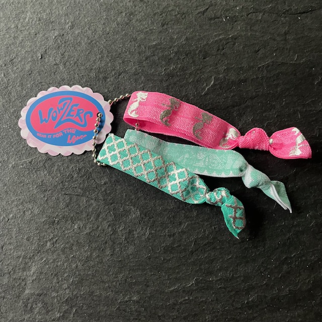 Wowzers Hair Ties Set von 3 Armbänder / Haargummis - Rosa Meerjungfrauen & Mint Grüne Spitze Wowzers Hair Ties Set von 3 Armbänder / Haargummis - Rosa Meerjungfrauen & Mint Grüne Spitze