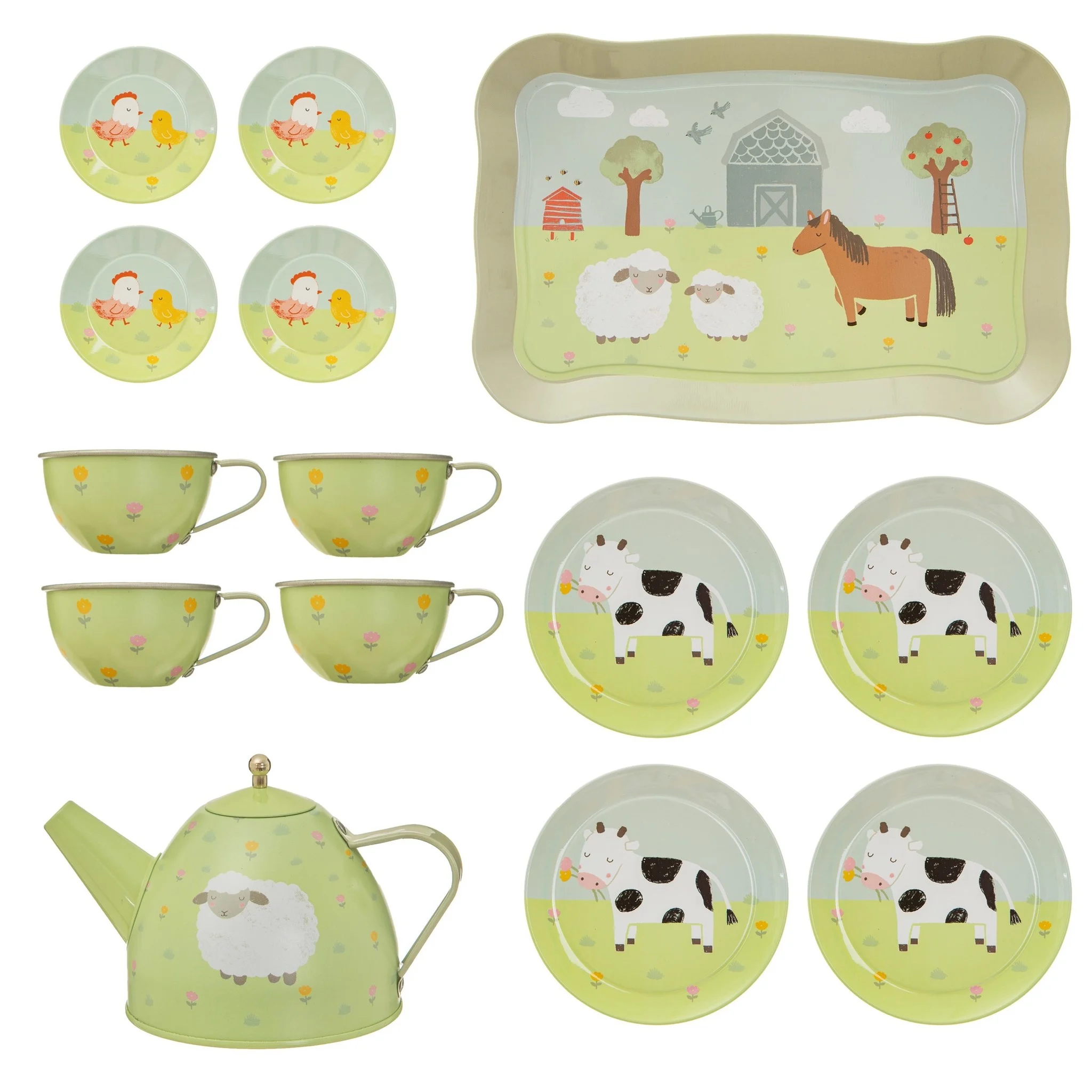 Sass & Belle Teeservice Picknick-Box-Set Farmyard Friends - Farm Bauernhof