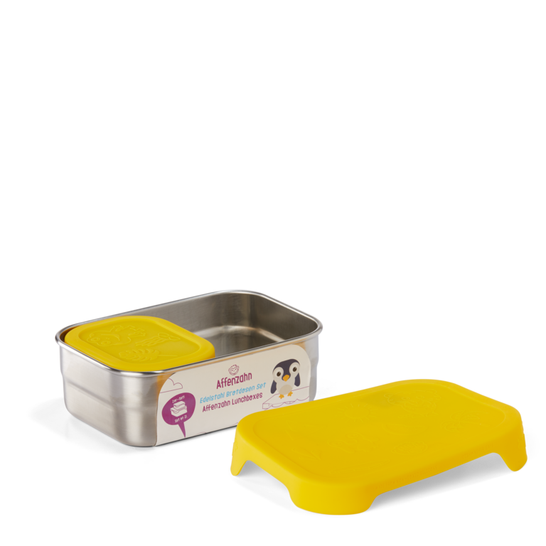 Affenzahn Edelstahl Brotdose Tiger - Gelb