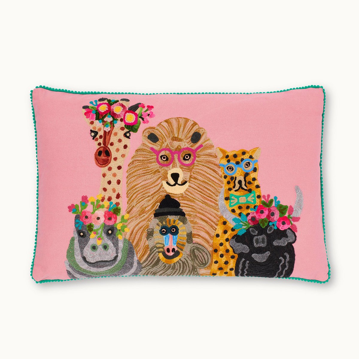 by Vivi Kissen mit Füllung Wildtiere Rosa