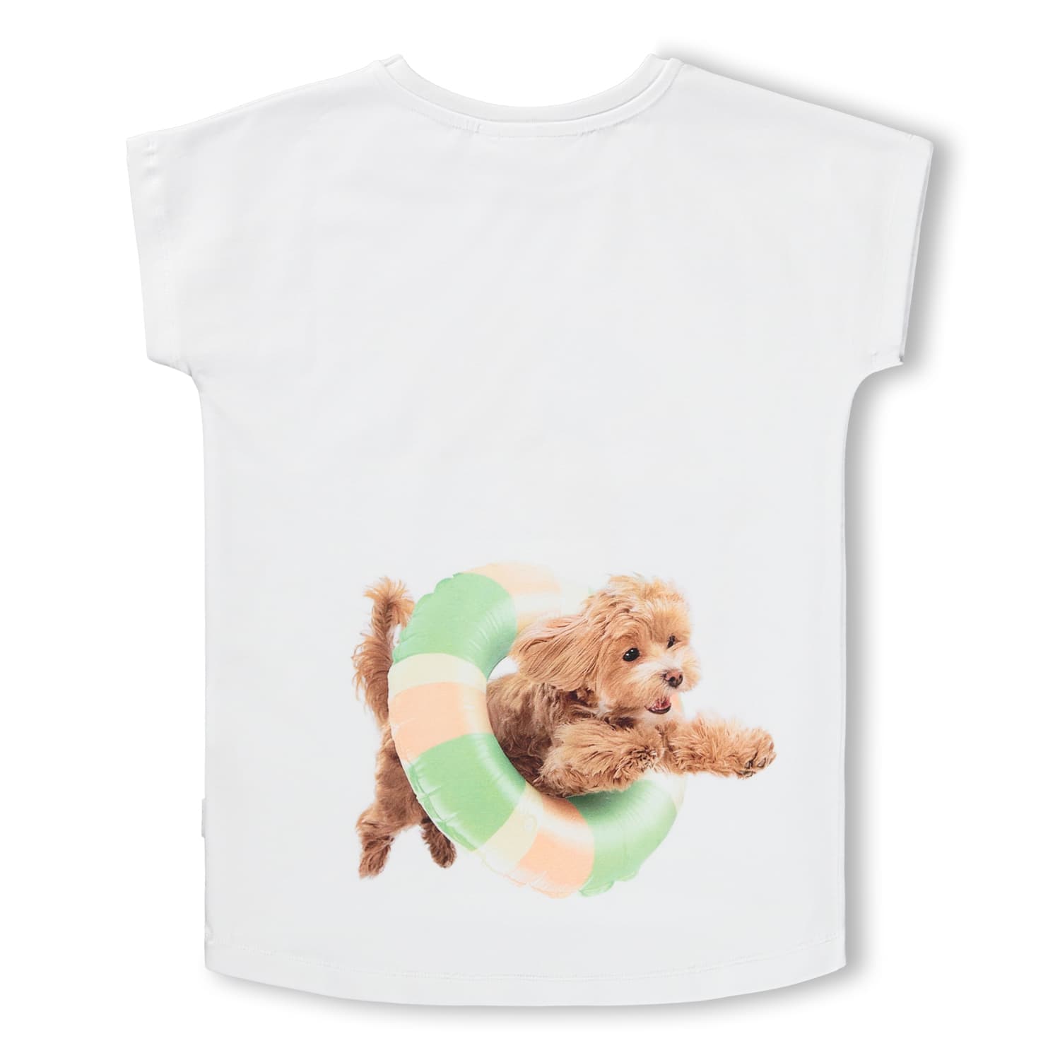 Molo Ragnhilde Kurzarm T-Shirt mit Front & Backprint mit Hund - Beach Fun 