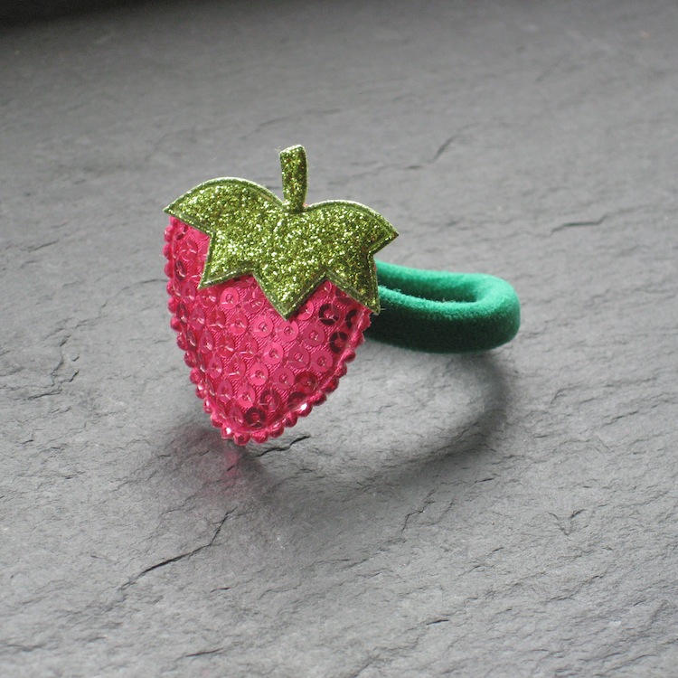 Wowzers Glitzer Haargummis - Erdbeeren