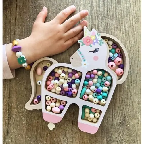 Sycomore Holzperlen Einhorn Bastelset für Kinder - kreatives Spielzeug Sycomore Holzperlen Einhorn Bastelset für Kinder - kreatives Spielzeug