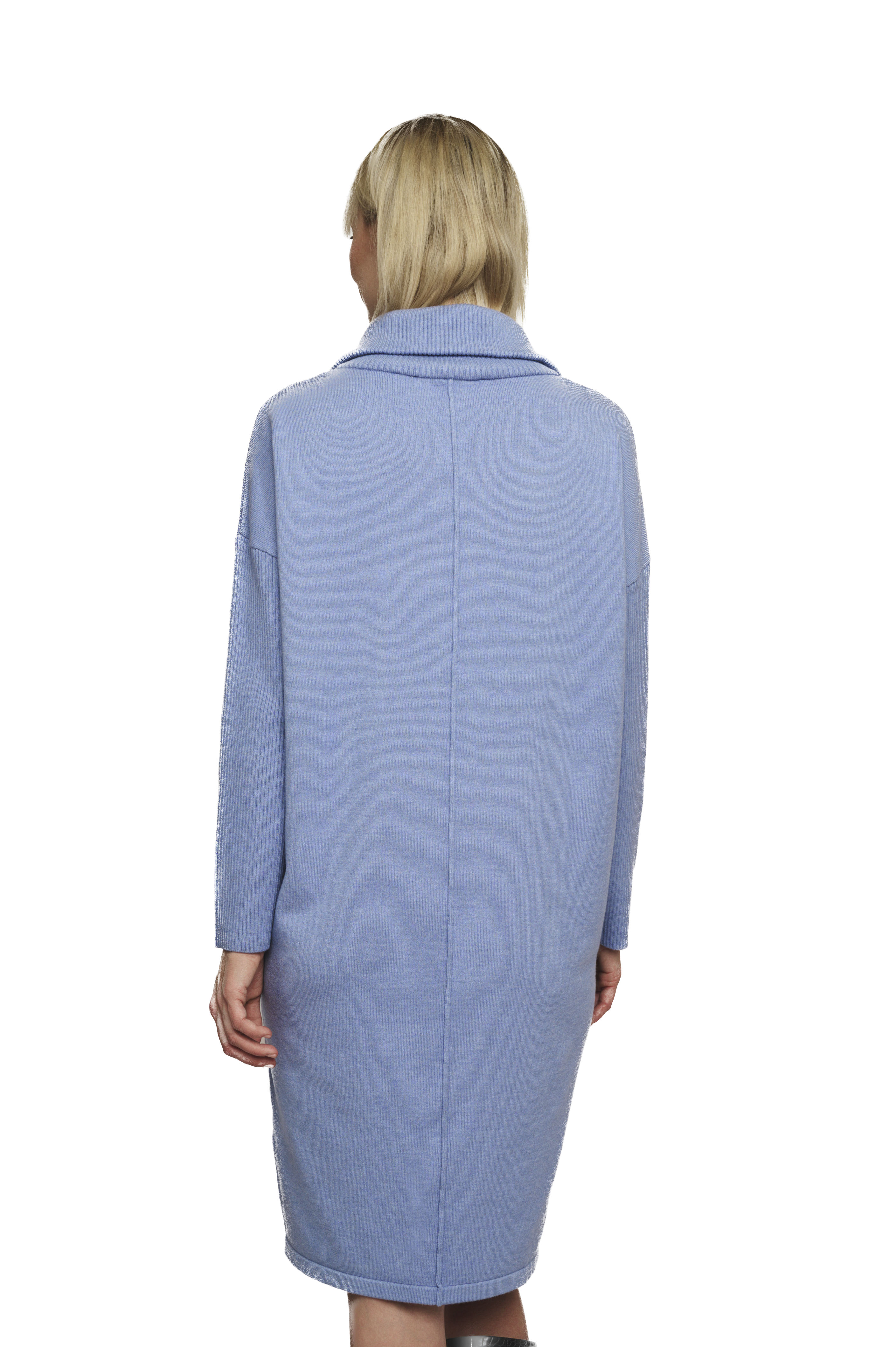 Rino & Pelle Kleid Banou mit Rollkragen und Reißverschluss - Cloudy Blau - SALE