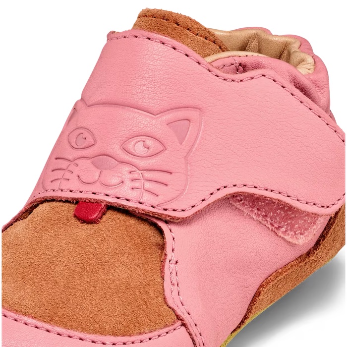 Affenzahn Krabbelschuh Leder Crawly in Rosa - Katze Affenzahn Krabbelschuh Leder Crawly in Rosa - Katze