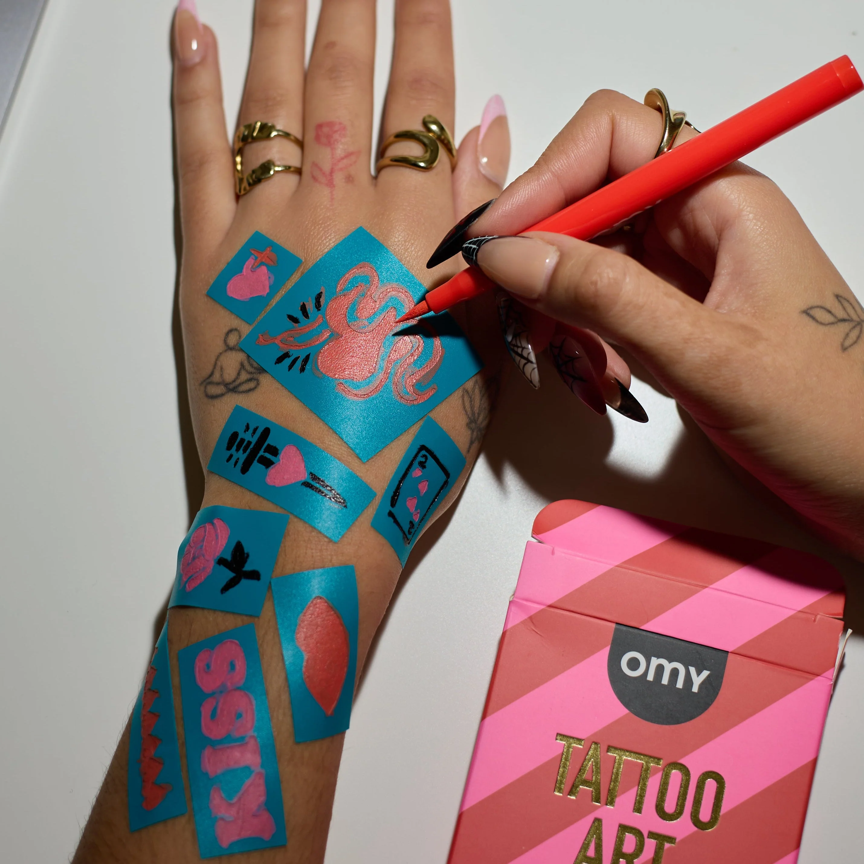 OMY Rock Club Tattoo Art - Tattoo Stifte Set - I Love You OMY Rock Club Tattoo Art - Tattoo Stifte Set - I Love You