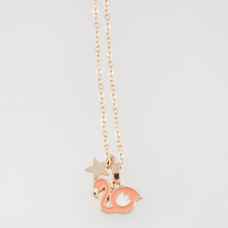 Ella & Monster Halskette Gold - Flamingo