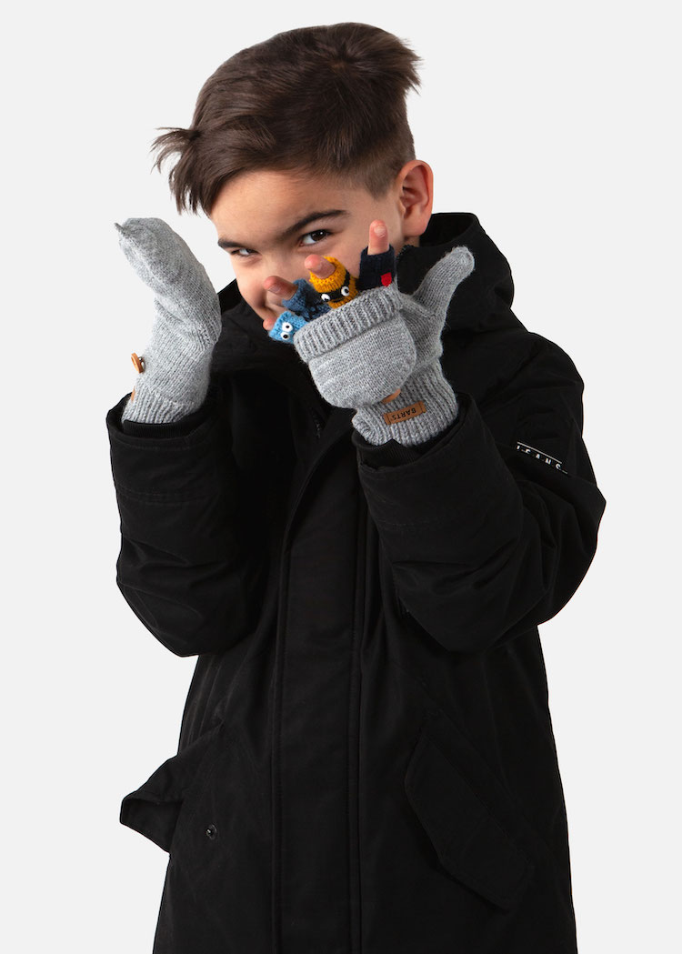 5028_Puppeteer-Gloves_02_AMF2E4OLUTqFi6oey Barts Kids Strickhandschuh - Puppet Bumgloves in Grau & Blau zum Umklappen