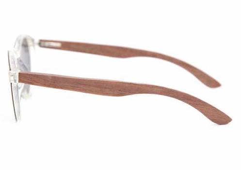 C3 Sonnenbrille Cancun Polarized - Gold Rose mit Holzbügel