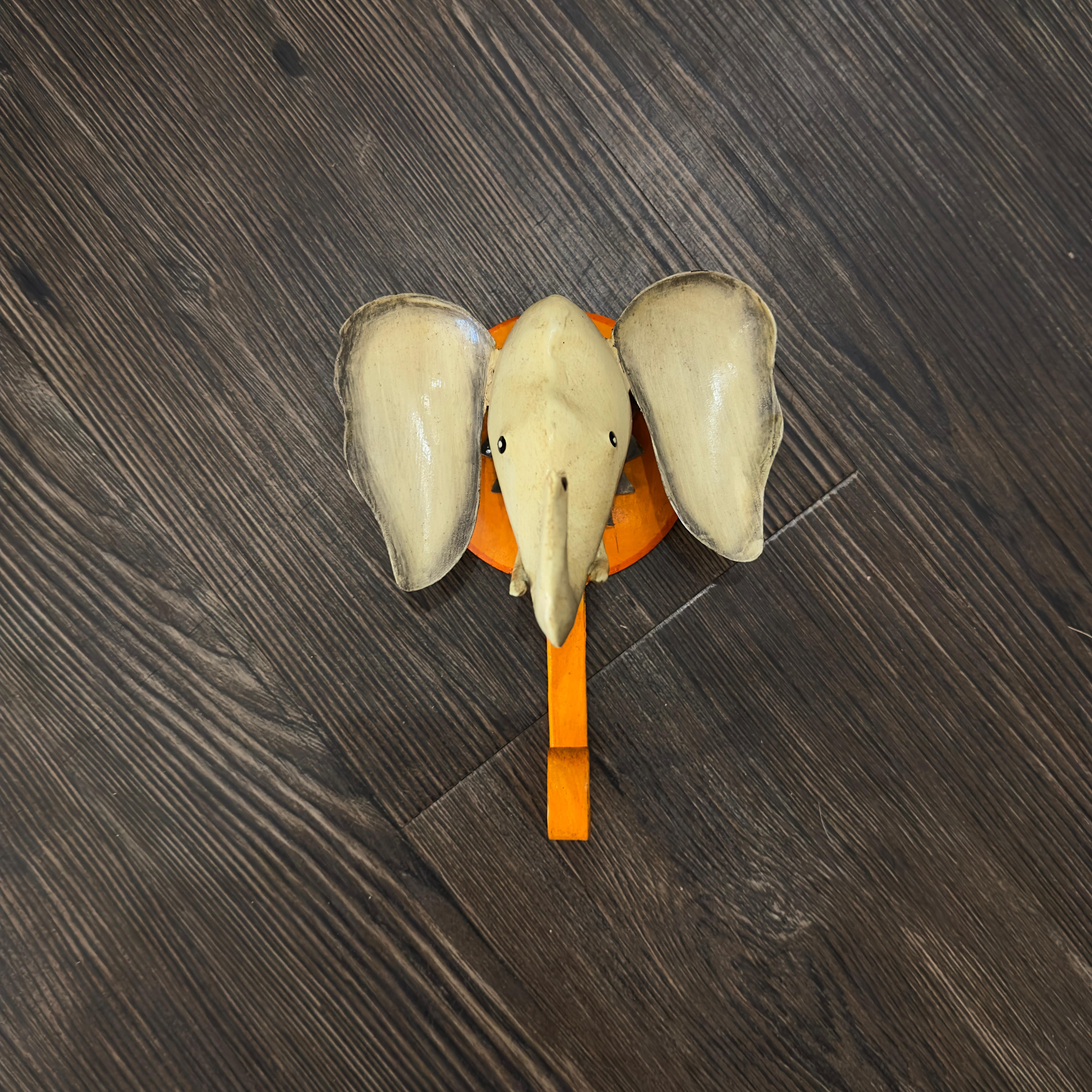 Pape Kunstgewerbe Wandhaken - Elefant in Orange