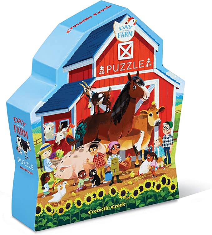 Crocodile Creek Puzzle - Day on the Farm - Ein Tag am Bauernhof 48 Teile