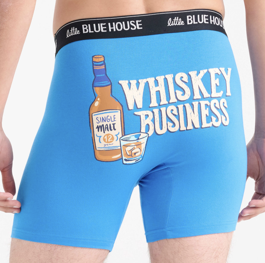 Little Blue House Boxer Short in Blau - Whiskey Business Little Blue House Boxer Short in Blau - Whiskey Business