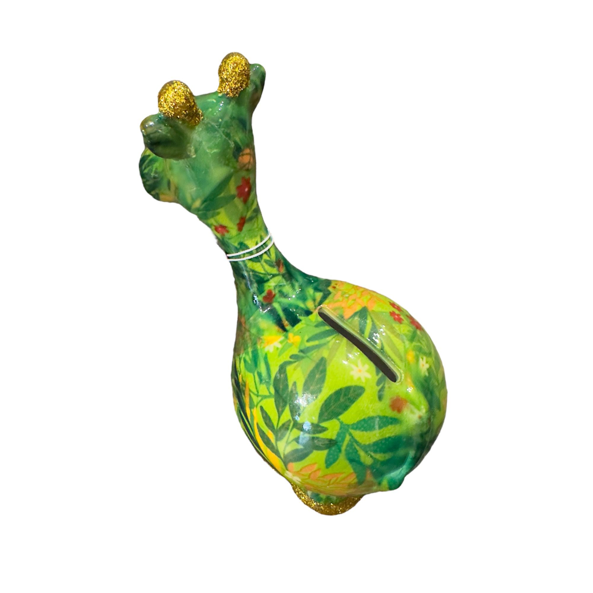Pomme Pidou Spardose Giraffe - Grün Blätter