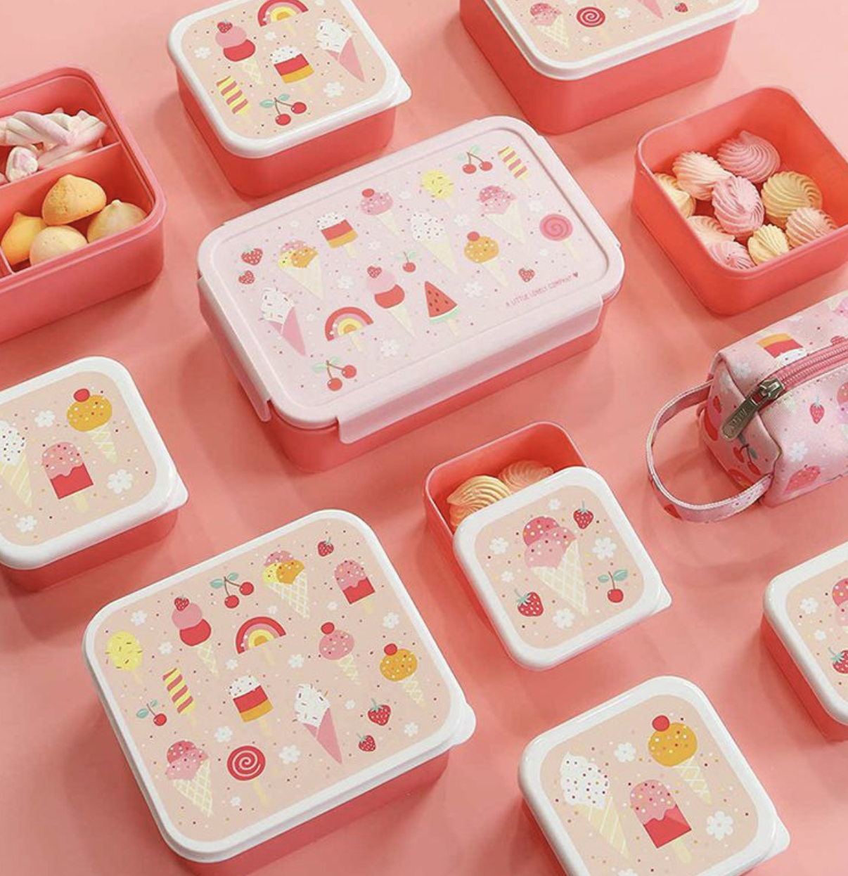 A Little Lovely Company Bento Box Brotzeitbox Lunchbox - Eiscreme A Little Lovely Company Bento Box Brotzeitbox Lunchbox - Eiscreme
