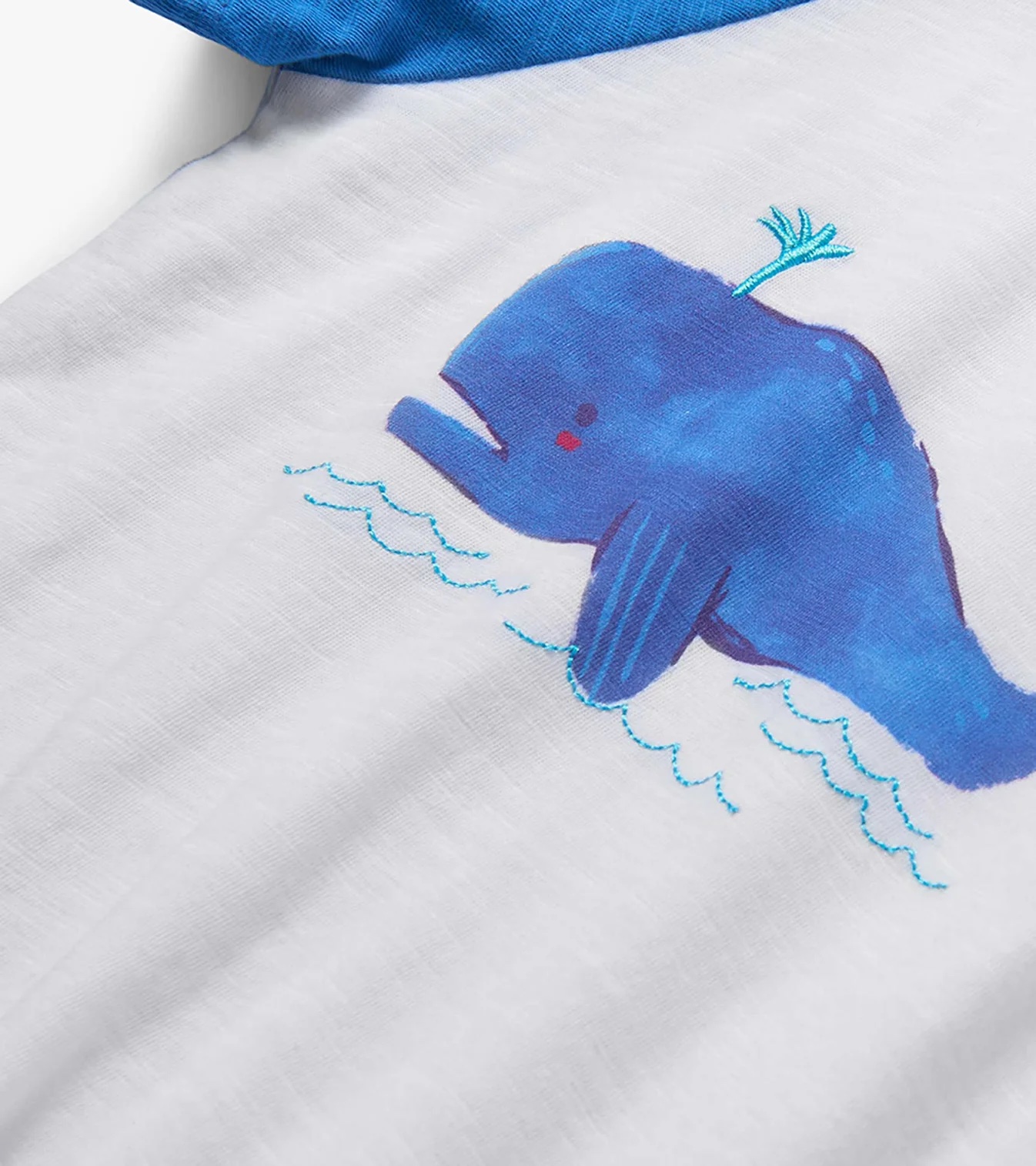 Hatley Baby Kurzarm Raglan T-Shirt Wasserfarben Baby Wal