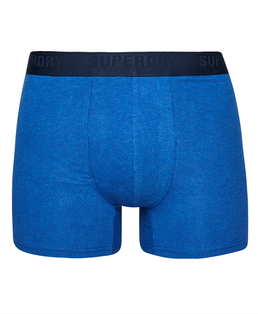 Superdry Boxer Unterhosen 3er Pack - Rich Navy/Bright Blue/Mazerine