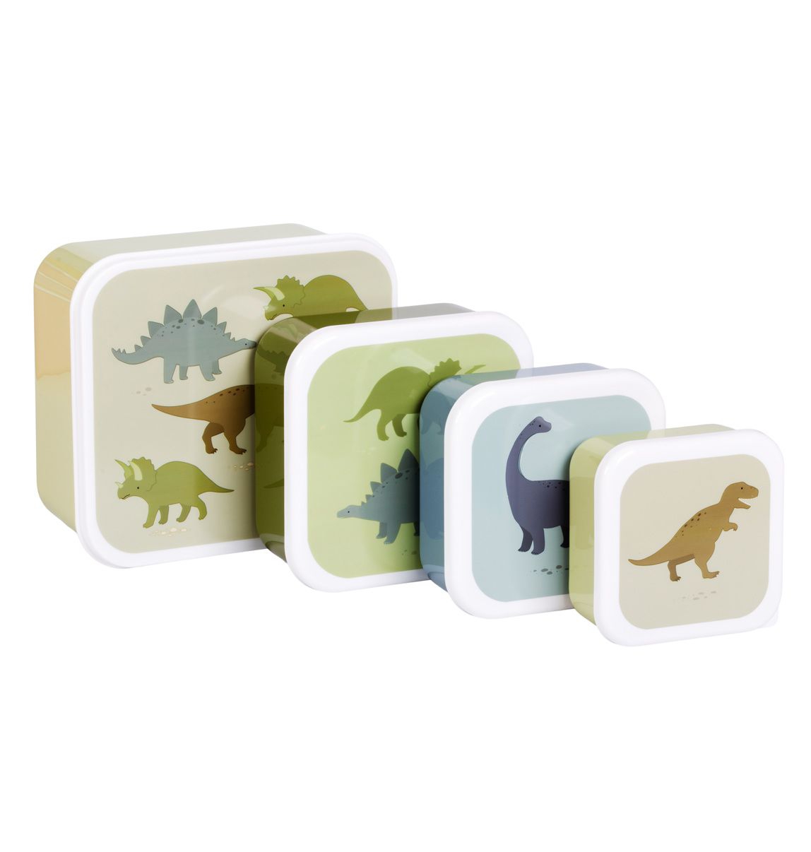 A Lovely Little Company Brotzeitbox Set von 4 - Dinosaurier