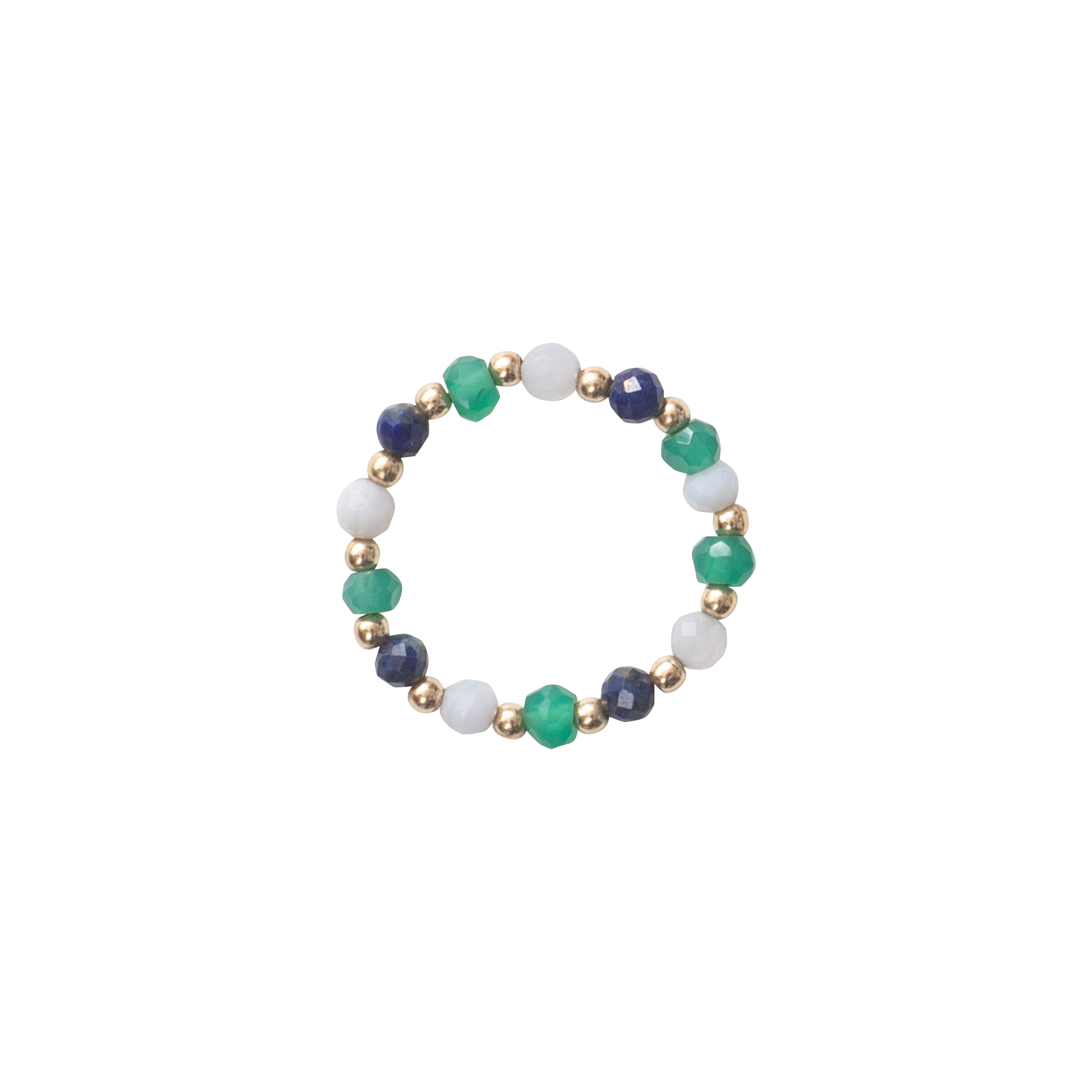 A Beautiful Story Ring Gold - Unity Lapislazuli Blaue Spitzenachat Aventurine - SALE