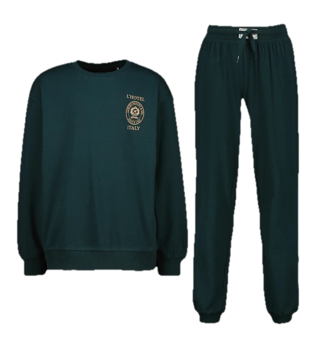 Vingino Jungen Pyjama Welegan in Scarab Green – Baumwoll-Schlafanzug mit Stretch