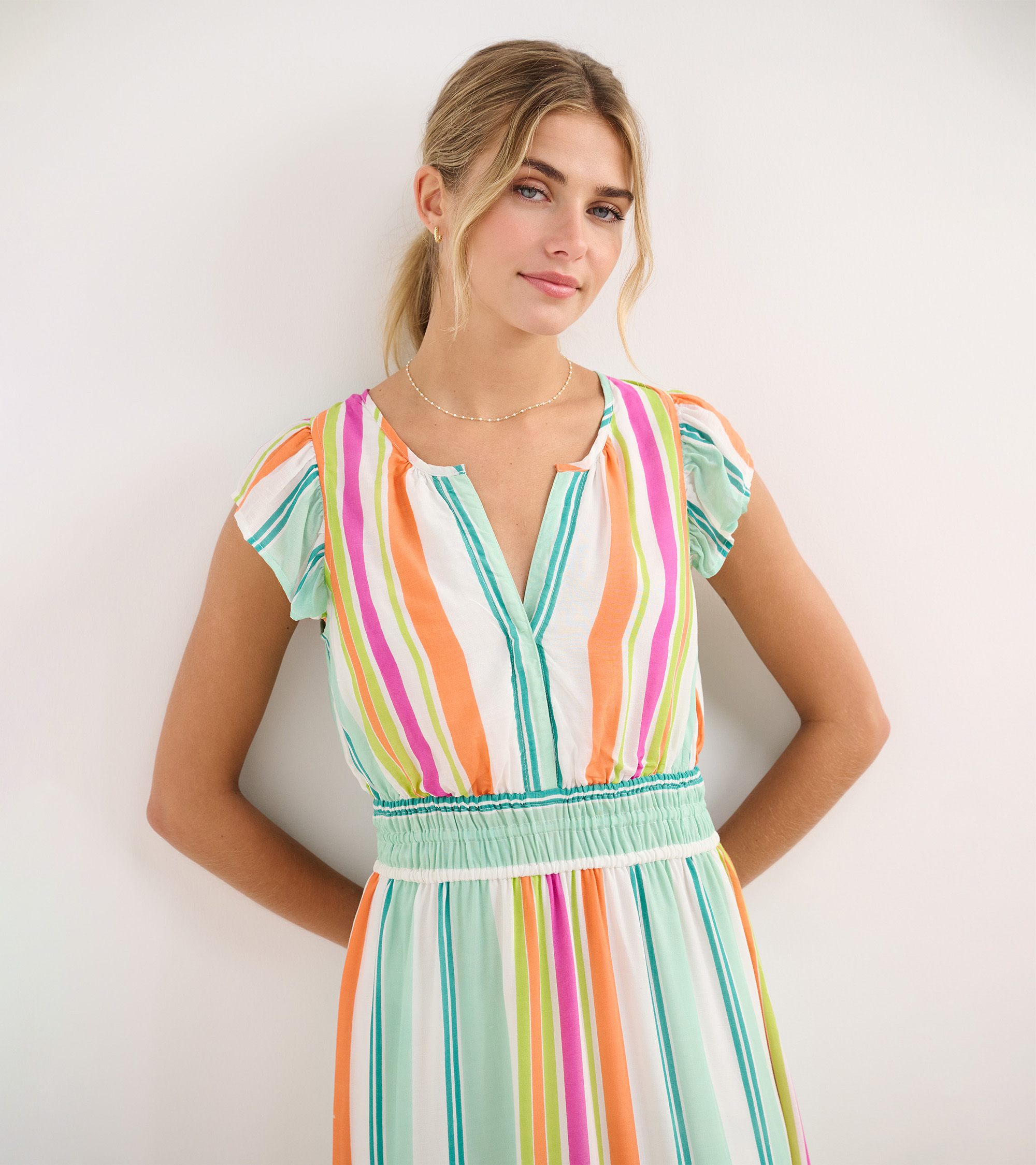 Hatley Fiona Kleid aus Modal - Sea Glass Stripes - SALE
