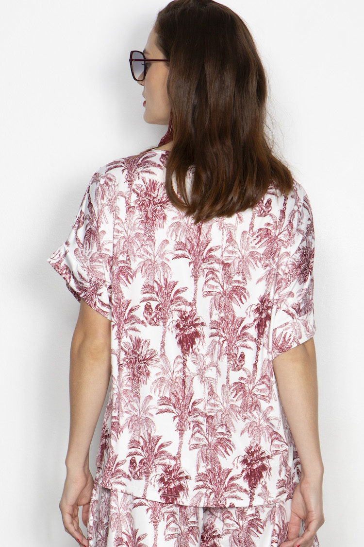 Marivie Daily Kurzarm Oberteil Jungle White - SALE