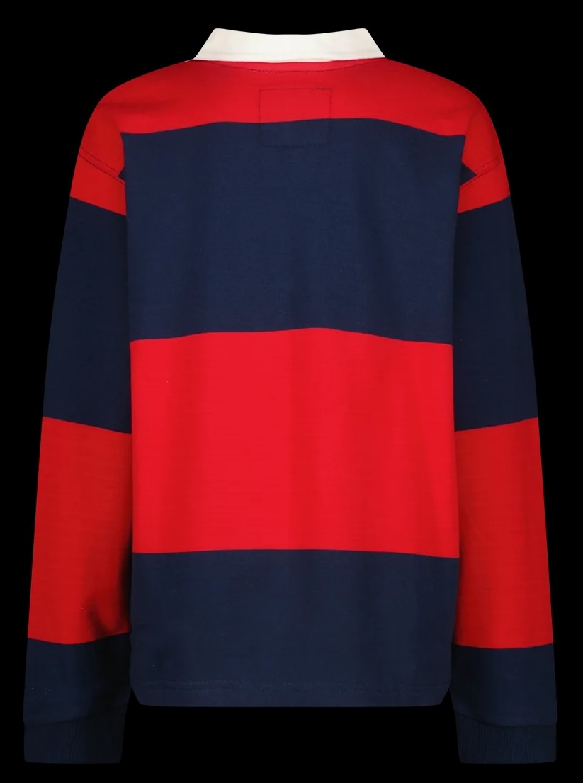 Vingnio Jungs langarm Polo Kazar in Navy/Rot gestreift Vingnio Jungs langarm Polo Kazar in Navy/Rot gestreift