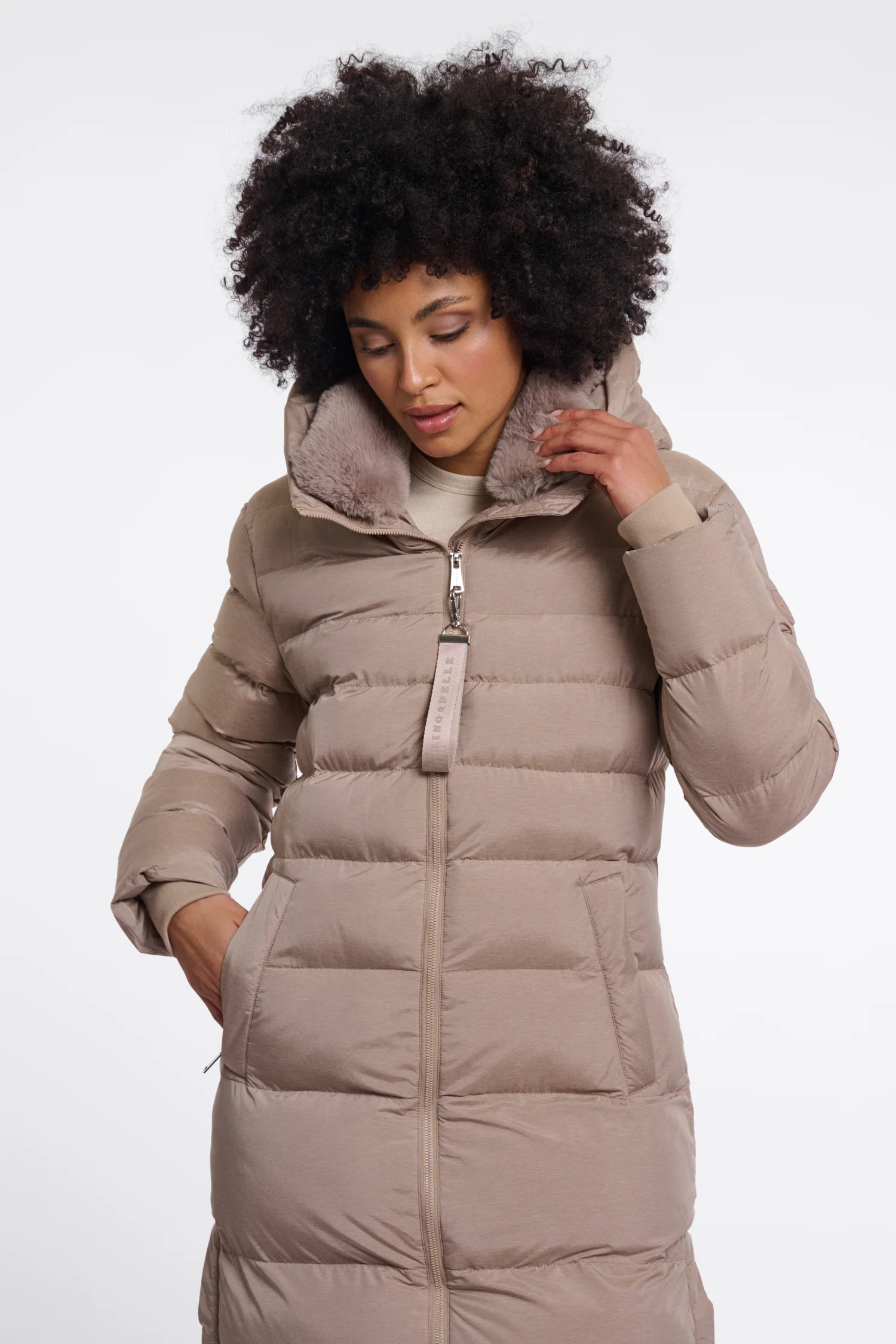 Rino & Pelle Hudson wattierten Wintermantel - Mocha latte