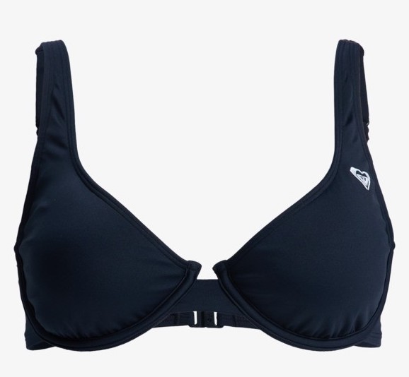Roxy Solid Essentials - D-Cup-Bikinioberteil in Schwarz mit Bügeln für Frauen