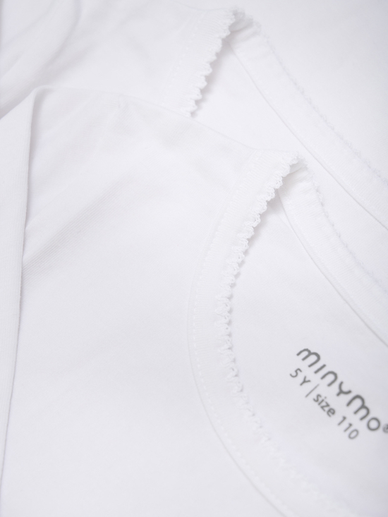Minymo Langarm Basic Shirt in Weiß
