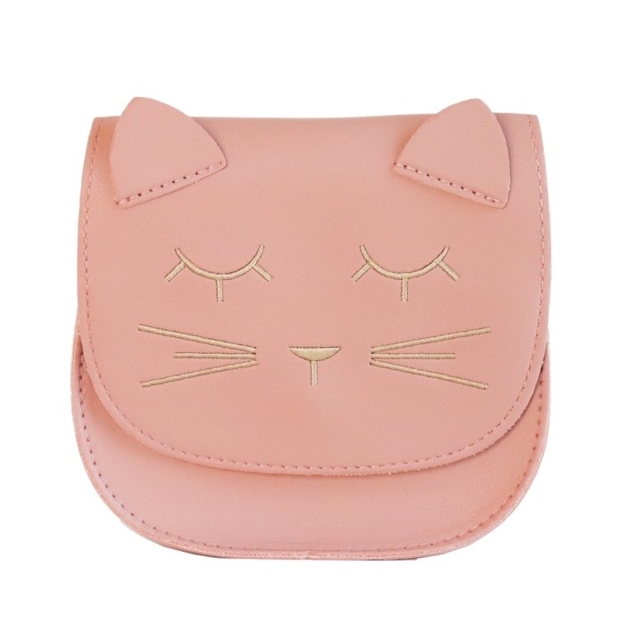 827258-Kindertasche-Mina-rosa-1 YUKO.B Umhängetasche Kunstleder Rosa - Katzengesicht