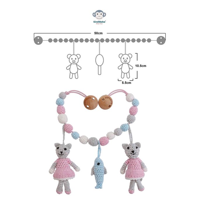 efe9ad5f-e763-4db1-9a41-8d2034bc5350_700x700_fill Sindibaba Bambus Häkeltier Kinderwagenkette - Kitty Katze