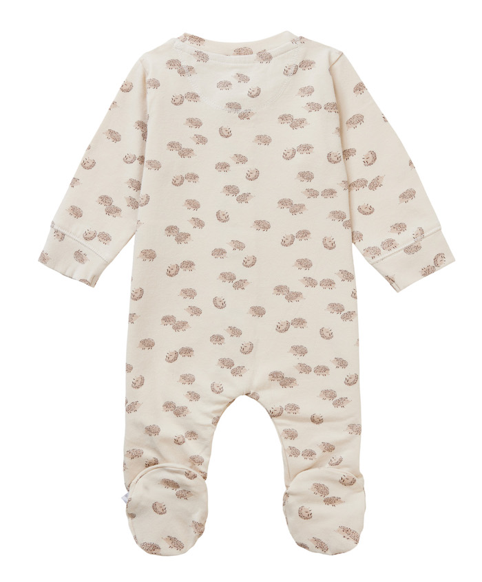 Noppies Baby Unisex GOTS Bio Baumwolle Strampler in Beige - Igel