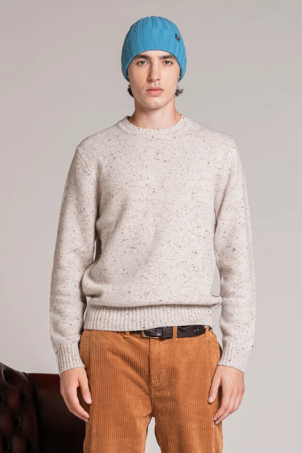 IMPURE George Strickpulli Wolle Pullover Beige Melange