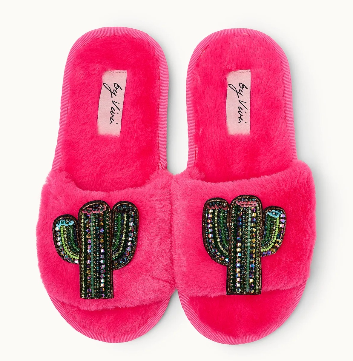 By Vivi Brosche-Set für Slipper oder Mode in Grün - Kaktus