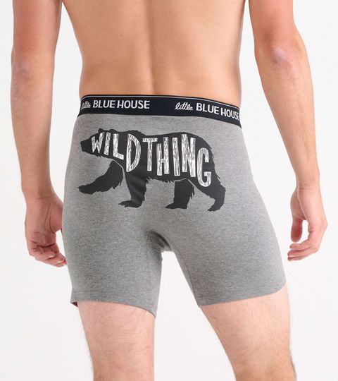 Little Blue House Boxer Short Unterhose in Grau - Wild Thing Little Blue House Boxer Short Unterhose in Grau - Wild Thing
