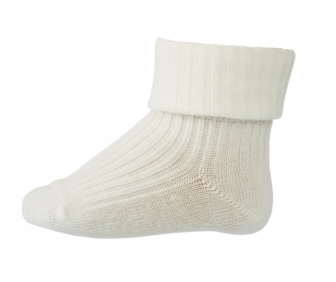 MP Denmark Baby Socken - Baumwolle Gerippt in Creme