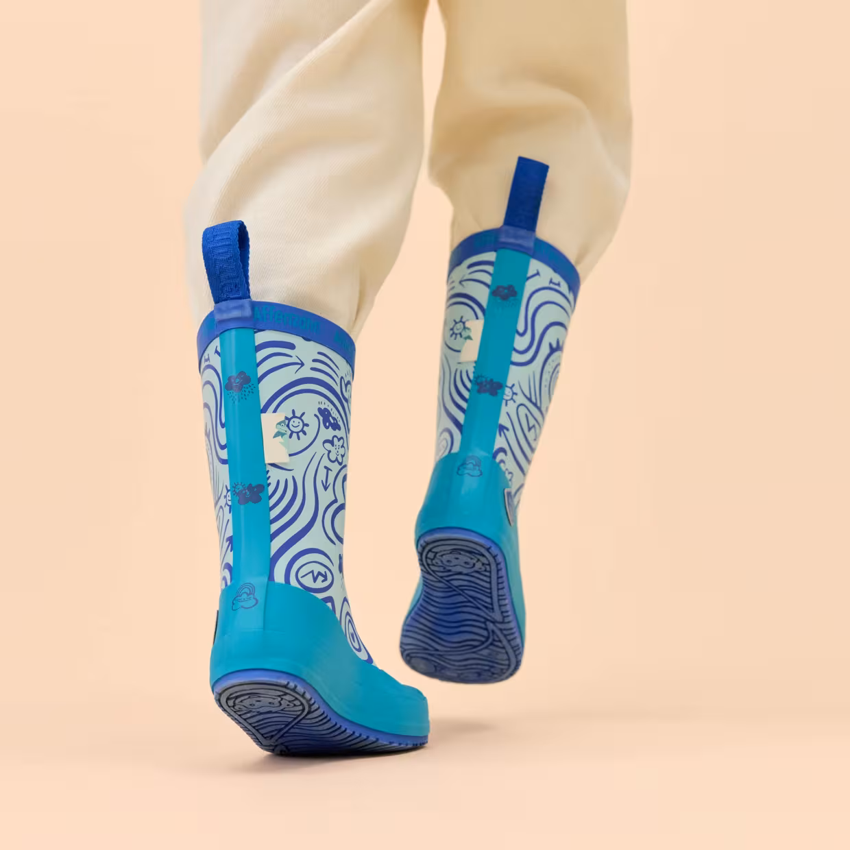 Affenzahn Gummistiefel Regenstiefel in Blau Vegan Plashy Hai