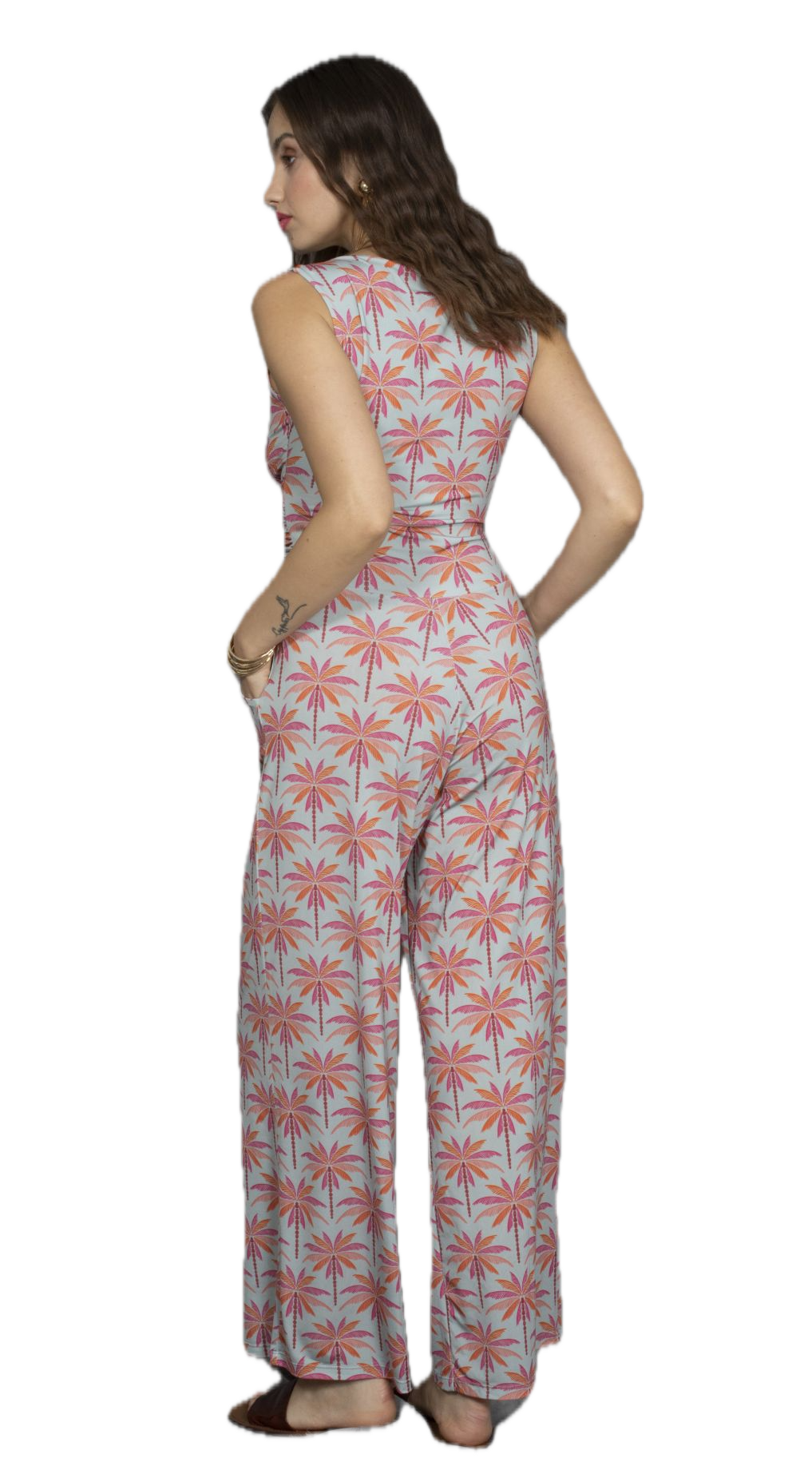 Marivie Summertime! Jumpsuit - Palms Sage - SALE