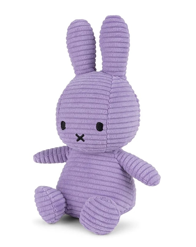 Bon Bon Toys Miffy Stofftier Hase Eco Cord in Lilac Lila - 23 cm - 9 Zoll 