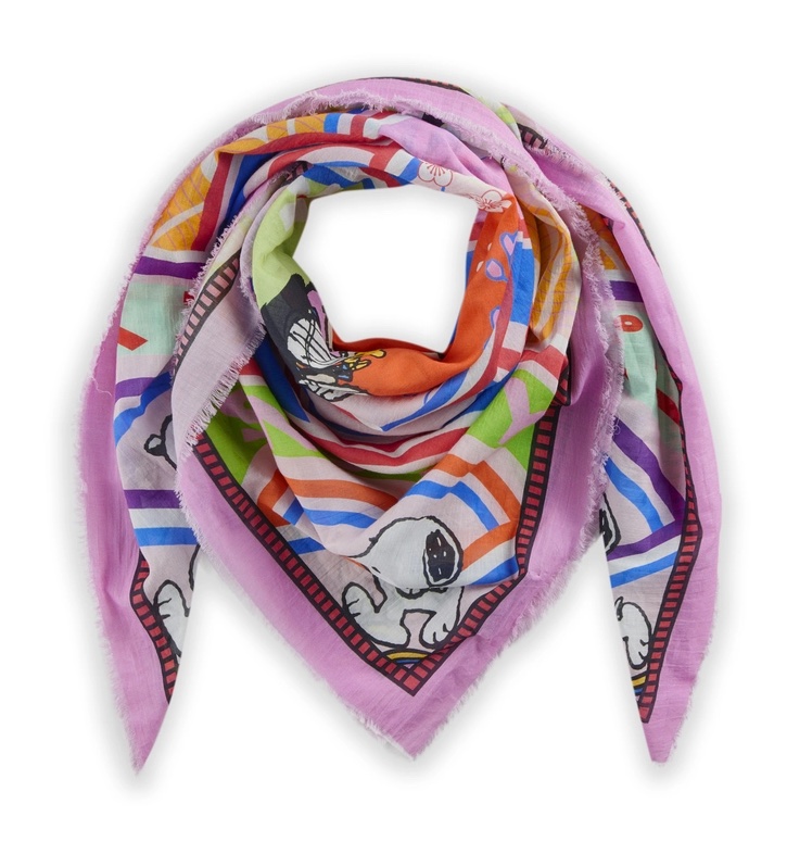 Peanuts™ Peanuts™ Tuch aus Organic Cotton mit Sushi-Ornamenten in Pink Peanuts™ Peanuts™ Tuch aus Organic Cotton mit Sushi-Ornamenten in Pink
