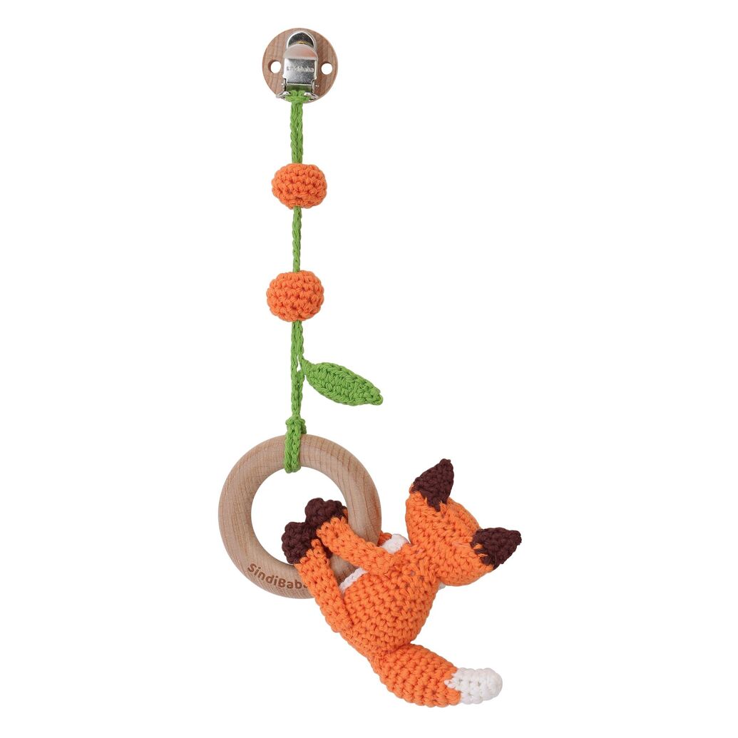 Sindibaba 3in1 Hängespielzeug Gehäkelt - Rasselring & Kinderwagenanhänger Fuchs Fred Sindibaba 3in1 Hängespielzeug Gehäkelt - Rasselring & Kinderwagenanhänger Fuchs Fred