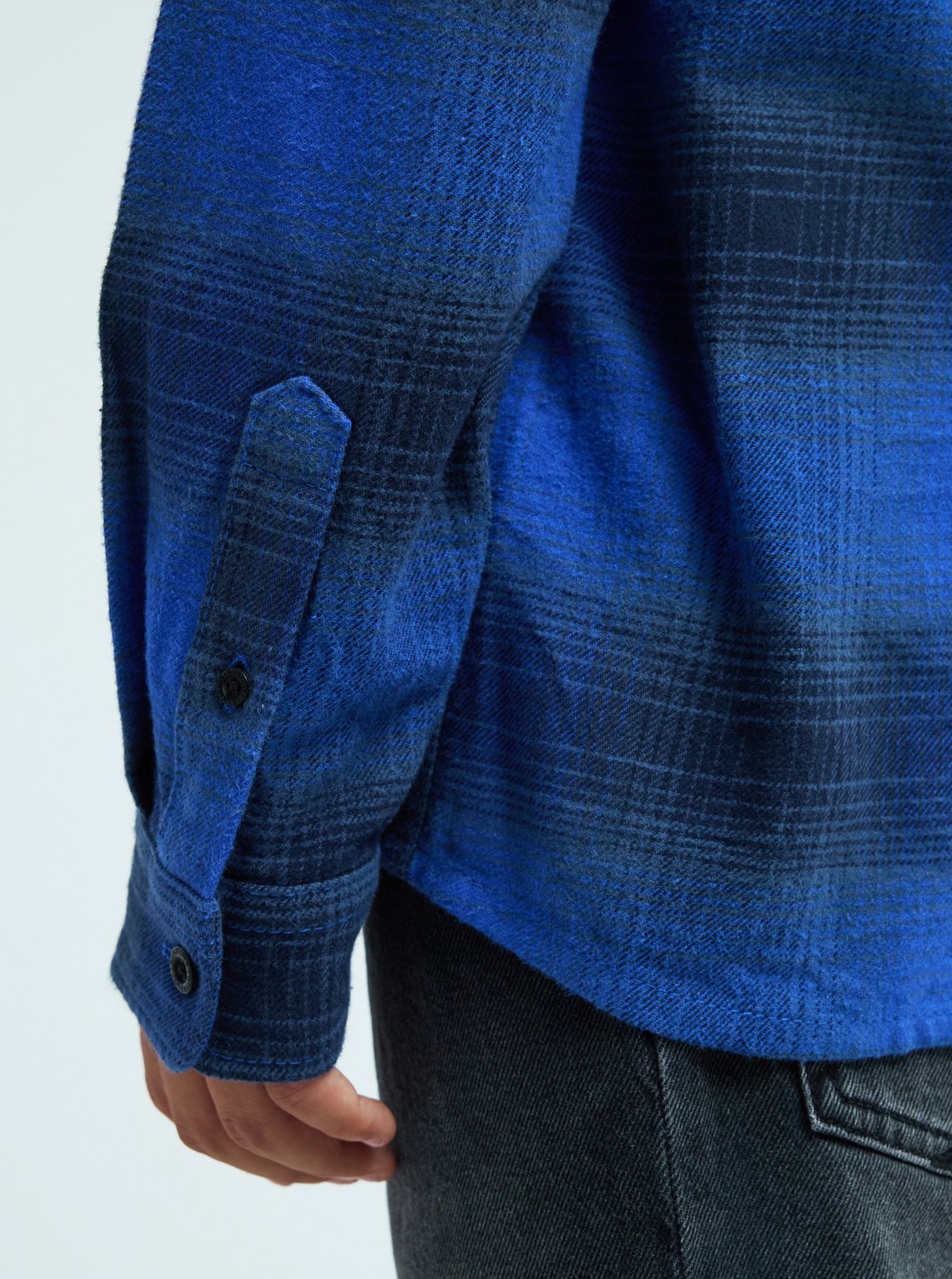 Quiksilver Timetable Flannel Hemd mit Hoodie Holzfehler Karo Blau
