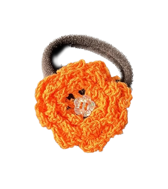 Wowzers Häkelblumen Haargummi - Orange Wowzers Häkelblumen Haargummi - Orange