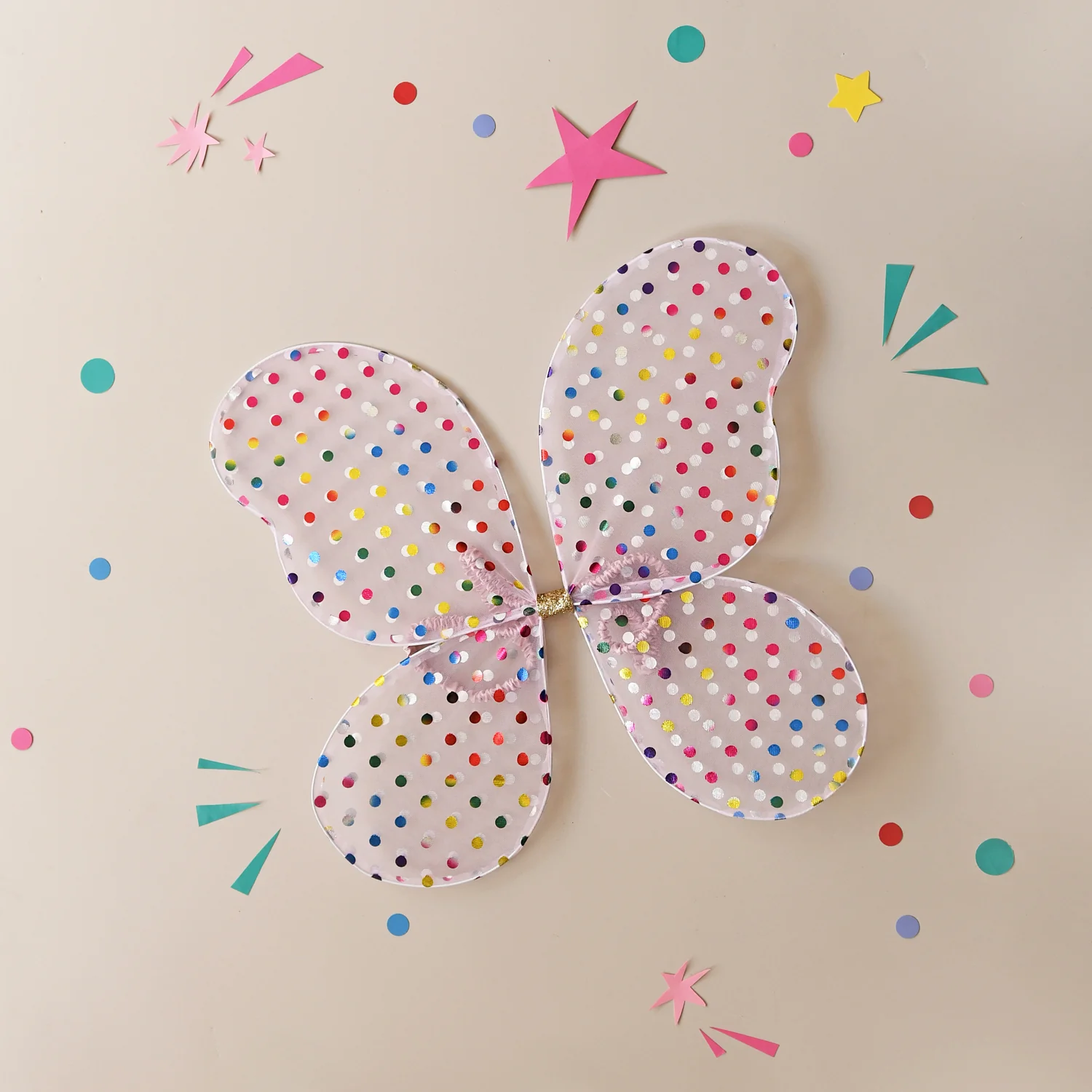 Rockahula Feen-Flügel - Rainbow Spotty Fairy Wings - Regenbogen Punkte Flügel