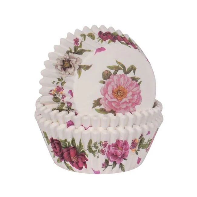 Rex London Muffinförmchen Peony Blumen - 60 Stück