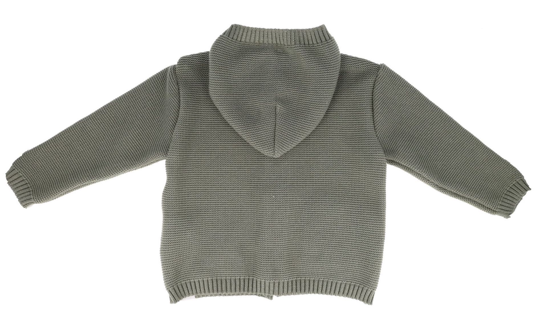 Maximo Baby GOTS Strickjacke mit Kapuze - Oliv Grün Maximo Baby GOTS Strickjacke mit Kapuze - Oliv Grün